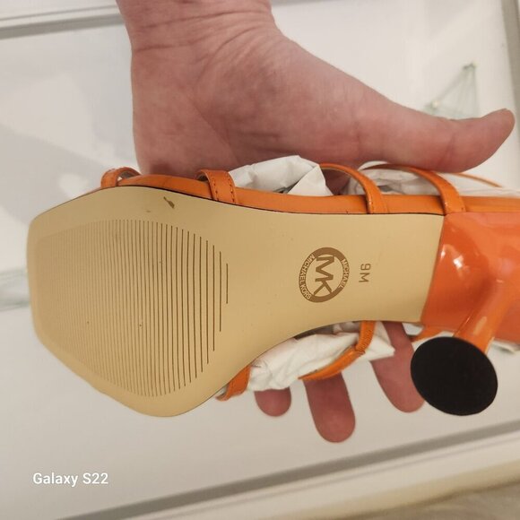 Michael Kors "Imani" Heeled Sandals. Apricot. NIB. Size 9. - Picture 7 of 12